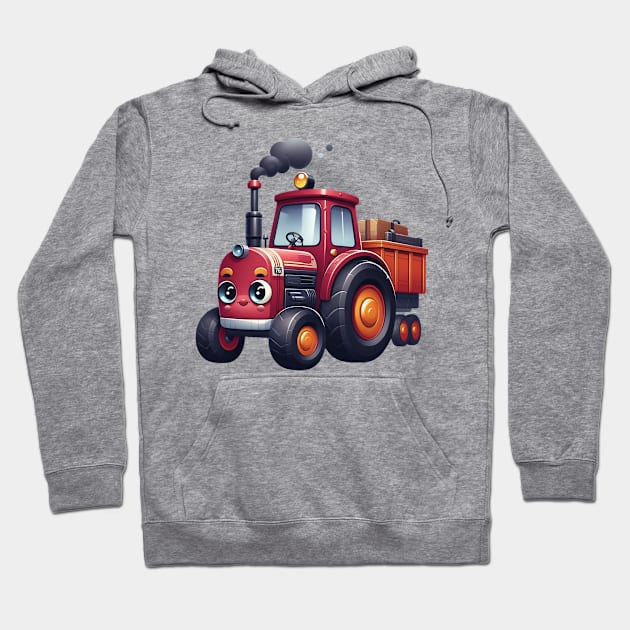 Cute Tractor Hoodie by Dmytro